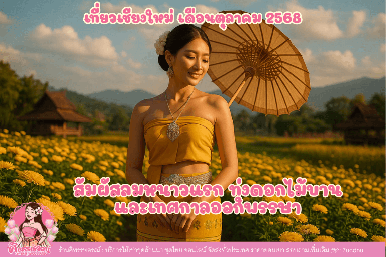 เที่ยวเชียงใหม่ เดือนตุลาคม 2568: สัมผัสลมหนาวแรก ทุ่งดอกไม้บาน และเทศกาลออกพรรษา
