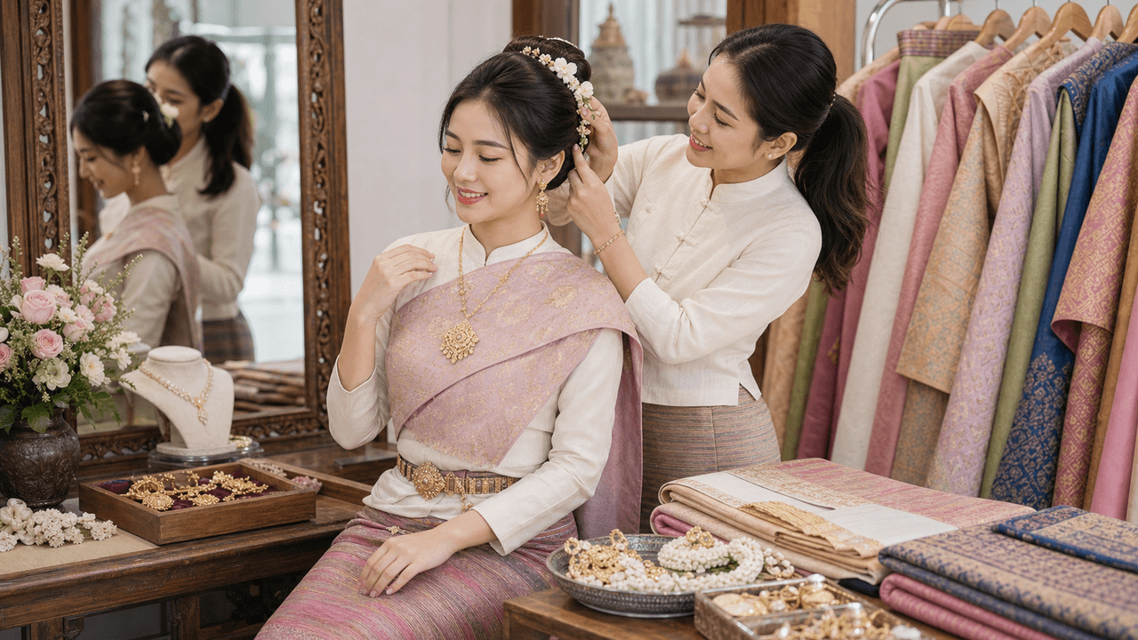 ชุดกาสะลองให้เช่า | วิธีเลือกชุดล้านนาหญิงให้ถ่ายรูปสวย